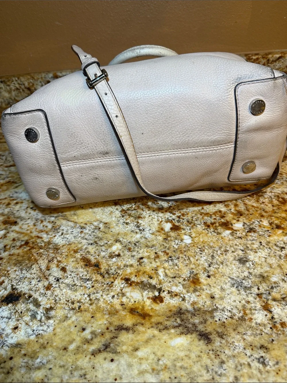Michael Kors Blush Pink Leather Satchel with Detachable Strap
